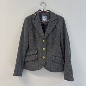 Tommy Girl Blazer Sz Med Lined Jacket Three Button Career Professional Wool